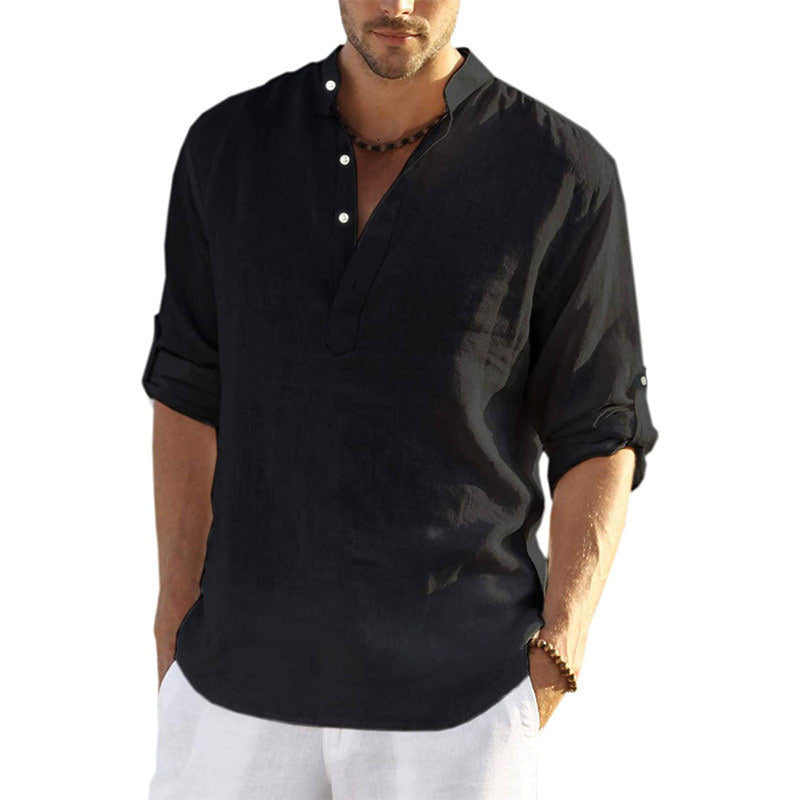 Camicia da Uomo a Maniche Lunghe Stile Casual e Raffinato