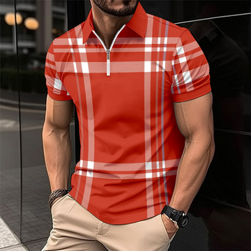Polo da Uomo Elegante e Moderna con Motivo a Quadri