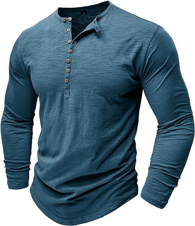 Camicia a Maniche Lunghe Rilassata da Uomo