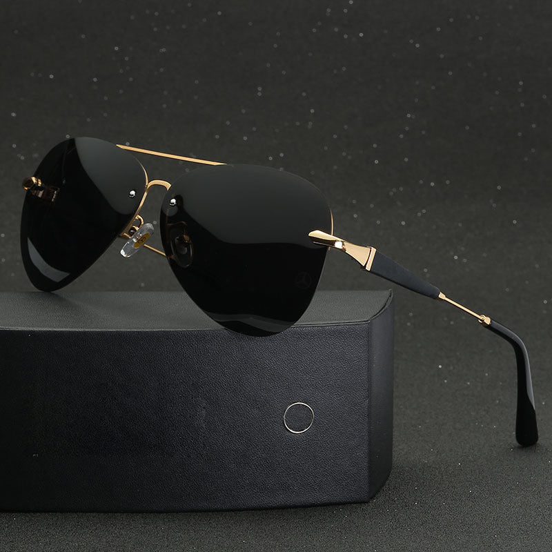 Occhiali da Sole Aviator Polarizzati Nero per Uomo