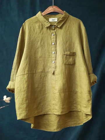 Blusa da Donna a Maniche Lunghe con Colletto Classico