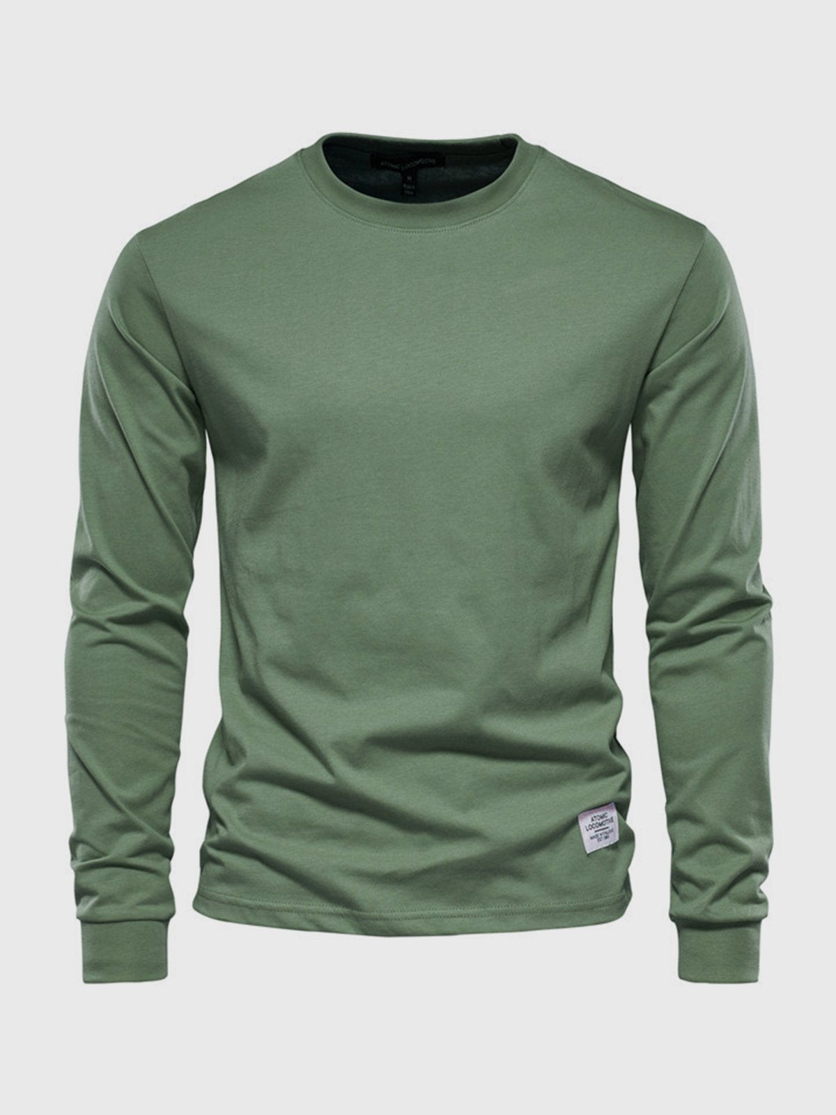 Maglia Casual a Maniche Lunghe con Girocollo da Uomo